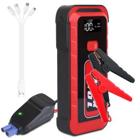 Car Jump Starter Booster 2500A Peak 25800mAh Battery Charger Power Bank with 4 Modes LED Flashlight for Up to 6.0L Gas or 3.0L Diesel Engine Car