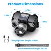 Motion Sensor LED Headlamp Zoomable Headlamp Flashlight Waterproof Outdoor Emergency Headlight with 3 Lighting Modes