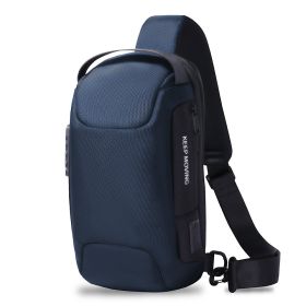 Douyin Hot Style Summer Men's Sports Car Breast Bag Single Shoulder Bag (Color: Blue)