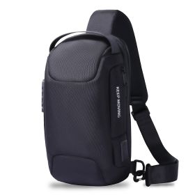 Douyin Hot Style Summer Men's Sports Car Breast Bag Single Shoulder Bag (Color: Black)