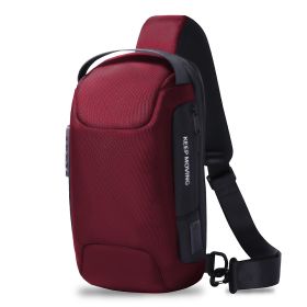 Douyin Hot Style Summer Men's Sports Car Breast Bag Single Shoulder Bag (Color: Red)