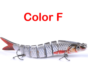 Pike Fishing Lures Artificial Multi Jointed Sections Hard Bait Trolling Pike Carp Fishing Tools (Option: F)