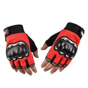 Motorcycle Gloves Breathable Closed Finger Racing Gloves for Outdoor Sports Crossbike Riding men's motorcycle gloves (Color: Red 1)