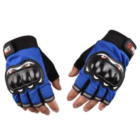 Motorcycle Gloves Breathable Closed Finger Racing Gloves for Outdoor Sports Crossbike Riding men's motorcycle gloves (Color: Blue 1)