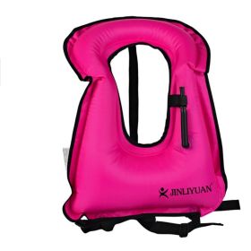 Snorkel Vest,Adults Portable Life Jacket Inflatable Swim Vest Buoyancy Aid Swim Jackets for Men & Women (Color: Pink)