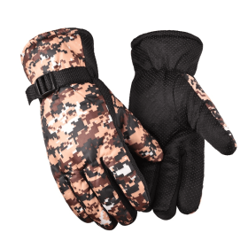 Waterproof Ski Gloves Winter Snow Outdoor Sport Women Men Warm Snowmobile Motorcycle Touch Screen Snowboard Ski Gloves (Color: 3)