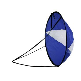 Kayak Downwind Wind Sail Paddle Inflatable Canoe Boats Drifting Wind Sail With Clear Window Boat Folding Thrusters Accessory (Color: E Dark blue)