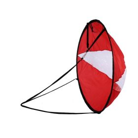 Kayak Downwind Wind Sail Paddle Inflatable Canoe Boats Drifting Wind Sail With Clear Window Boat Folding Thrusters Accessory (Color: D Red)