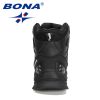 BONA 2022 New Designers Action Leather Hiking Shoes Men Winter Trekking Ankle Boots Man Top Quality Fashion Plush Boots Male