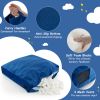 57 x 57 Inch Crash Pad Sensory Mat with Foam Blocks and Washable Velvet Cover