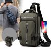 Men's Sling Bag Water Resistant Shoulder Chest Crossbody Bags Sling Backpack