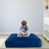 57 x 57 Inch Crash Pad Sensory Mat with Foam Blocks and Washable Velvet Cover