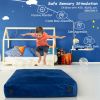 57 x 57 Inch Crash Pad Sensory Mat with Foam Blocks and Washable Velvet Cover