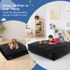 57 x 57 Inch Crash Pad Sensory Mat with Foam Blocks and Washable Velvet Cover